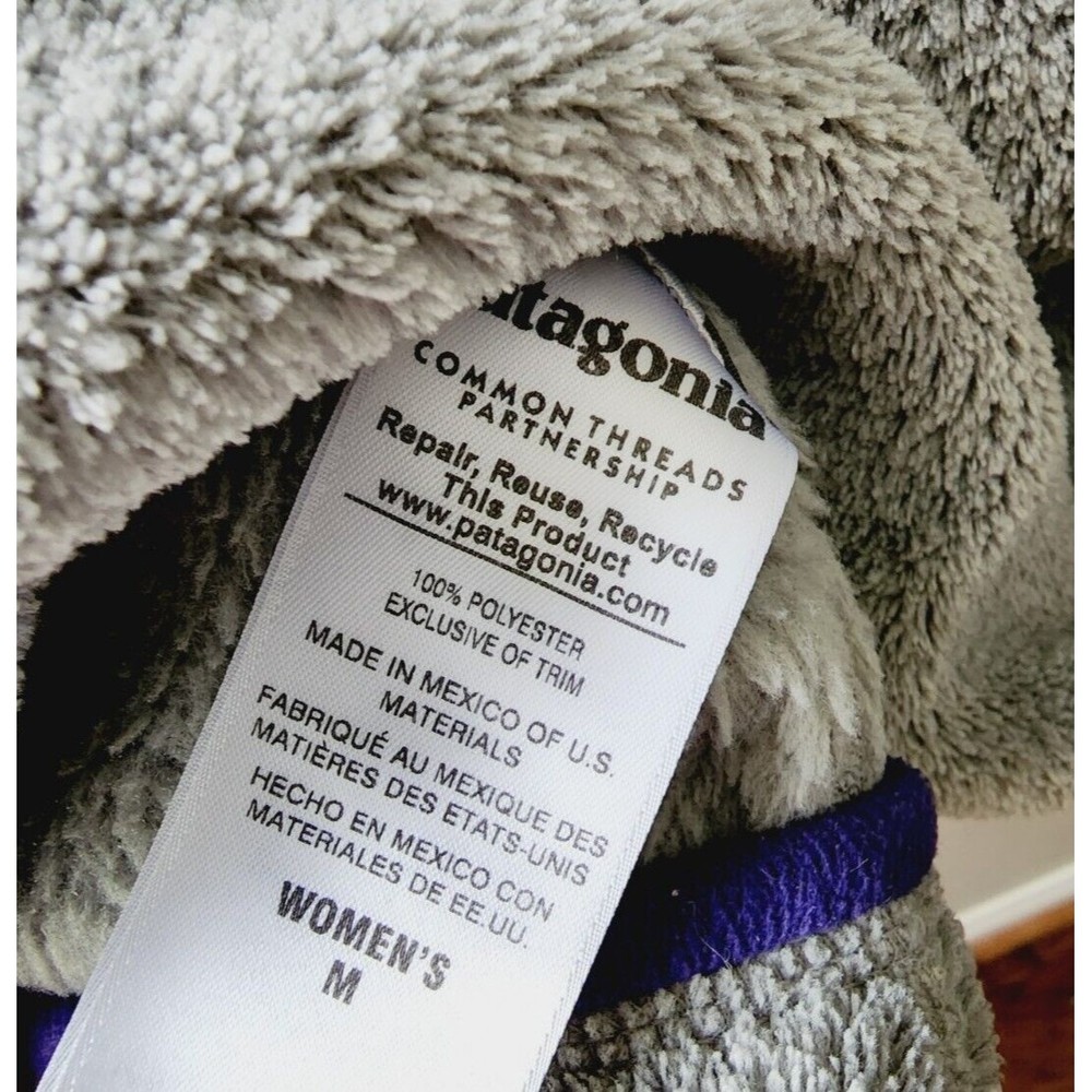 Patagonia Synchilla Pullover Snap T Fleece Jacket Mens Size M Gray Purple a - Picture 5 of 7
